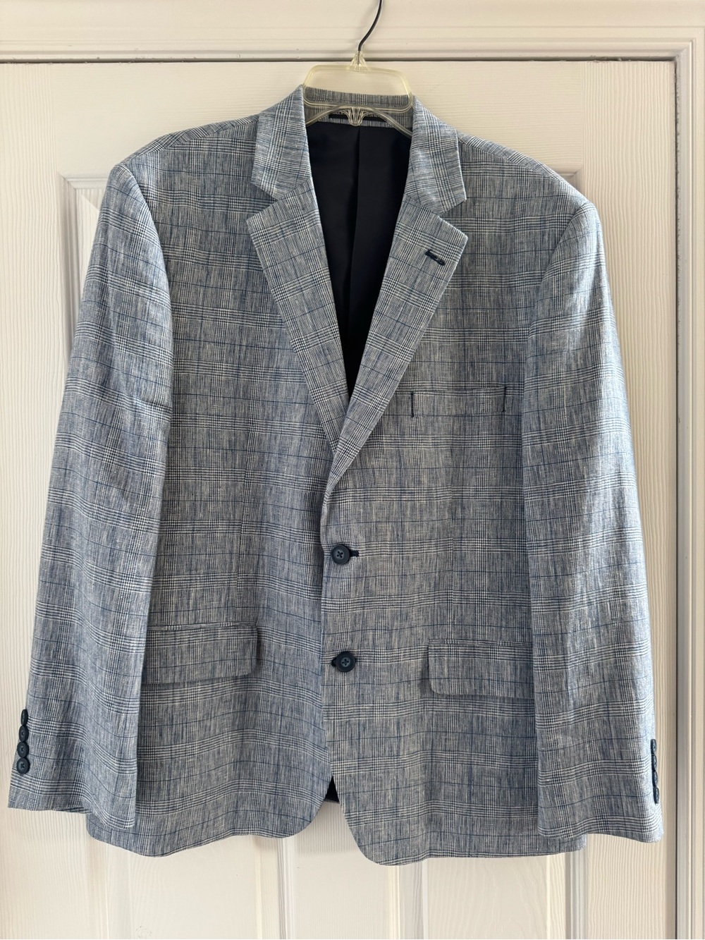 Jones New York Blue-Gray Glen Plaid Sport Coat